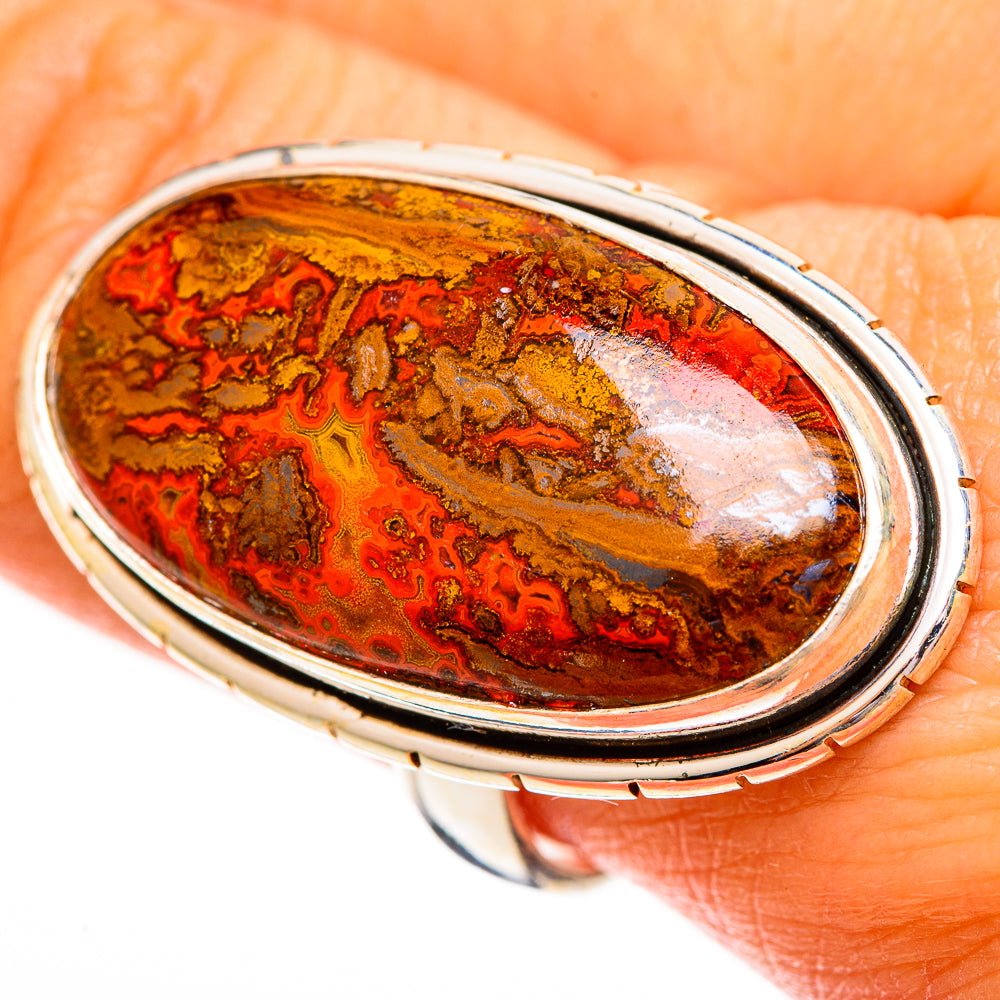 Moroccan Agate Rings handcrafted by Ana Silver Co - RING112129