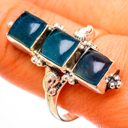 Blue Fluorite Rings handcrafted by Ana Silver Co - RING112150