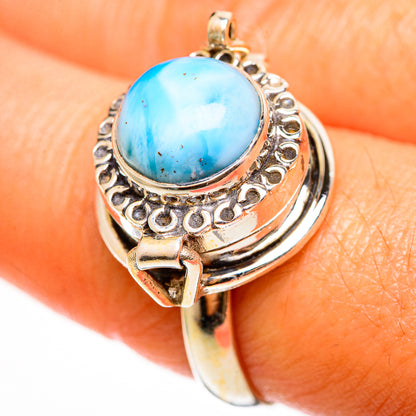 Larimar Rings handcrafted by Ana Silver Co - RING112155