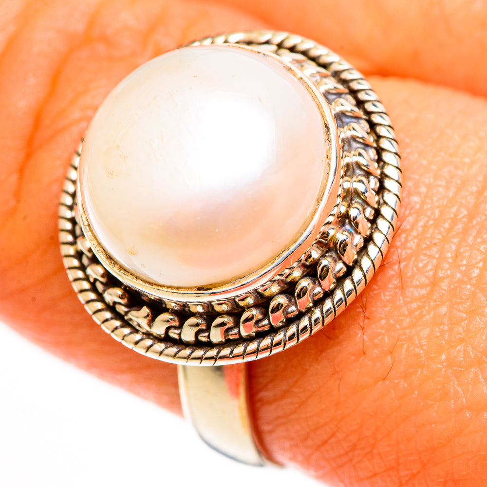 Cultured Pearl Rings handcrafted by Ana Silver Co - RING112174