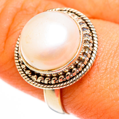 Cultured Pearl Rings handcrafted by Ana Silver Co - RING112174