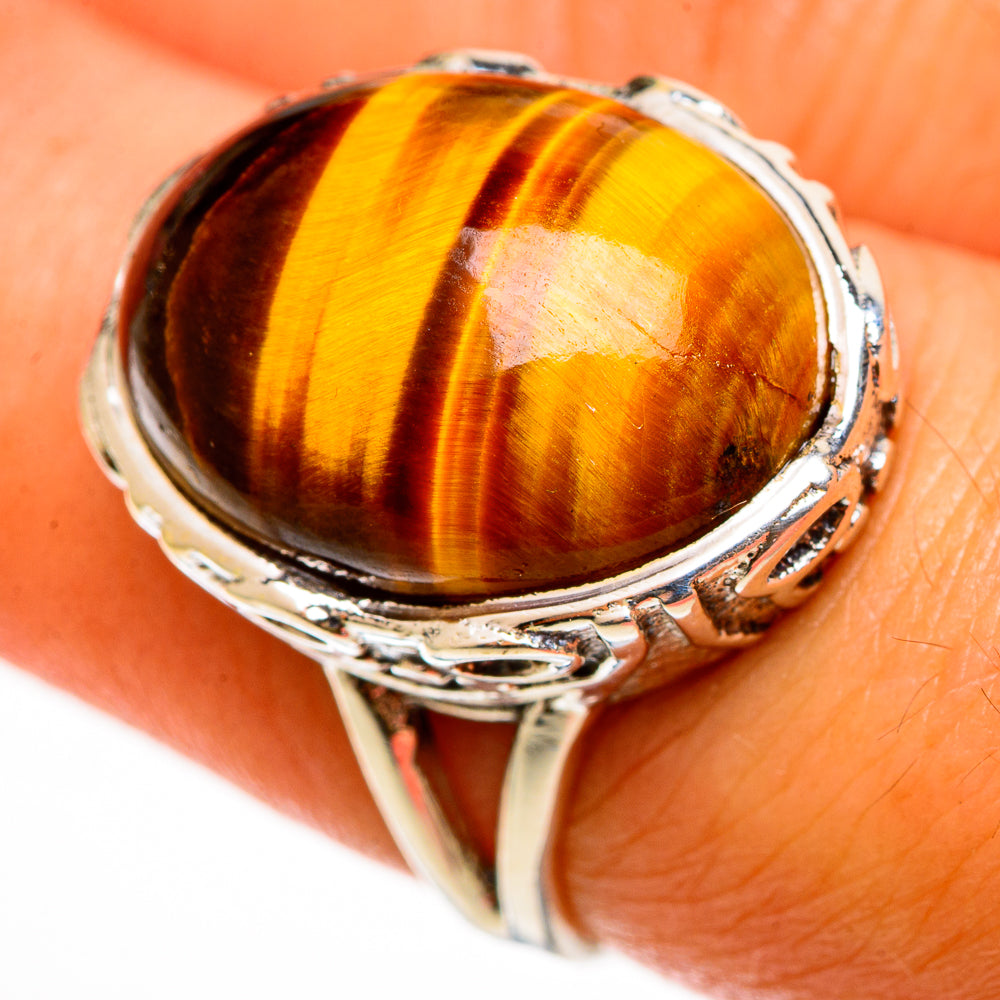 Tiger Eye Rings handcrafted by Ana Silver Co - RING112190
