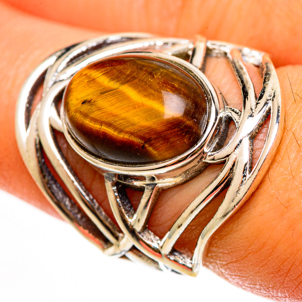 Tiger Eye Rings handcrafted by Ana Silver Co - RING112191