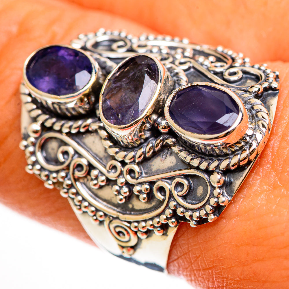 Violet Spinel Rings handcrafted by Ana Silver Co - RING112199