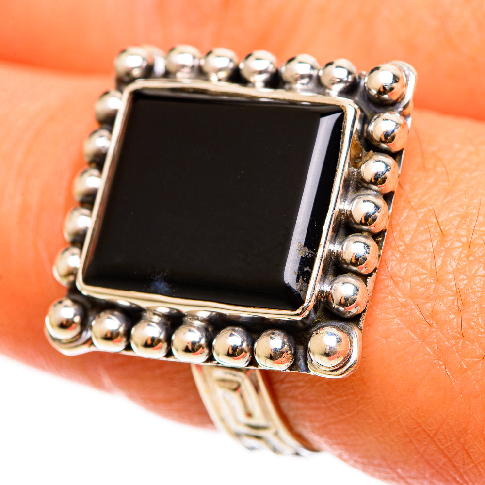 Black Onyx Rings handcrafted by Ana Silver Co - RING112201