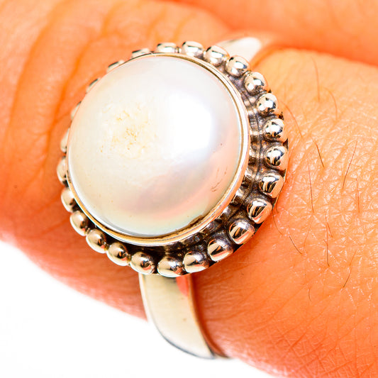 Cultured Pearl Rings handcrafted by Ana Silver Co - RING112203