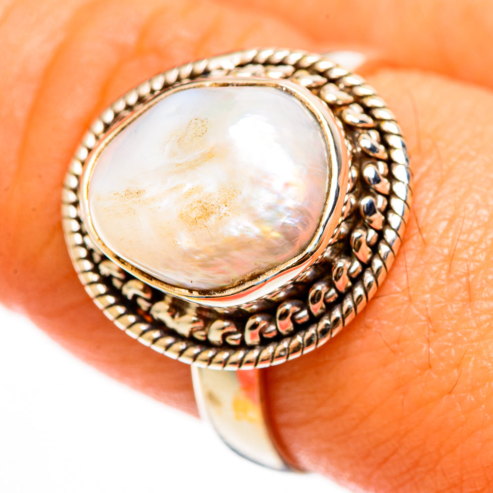 Mother Of Pearl Rings handcrafted by Ana Silver Co - RING112204