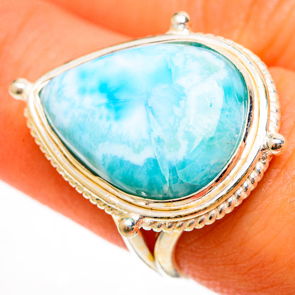 Larimar Rings handcrafted by Ana Silver Co - RING112211