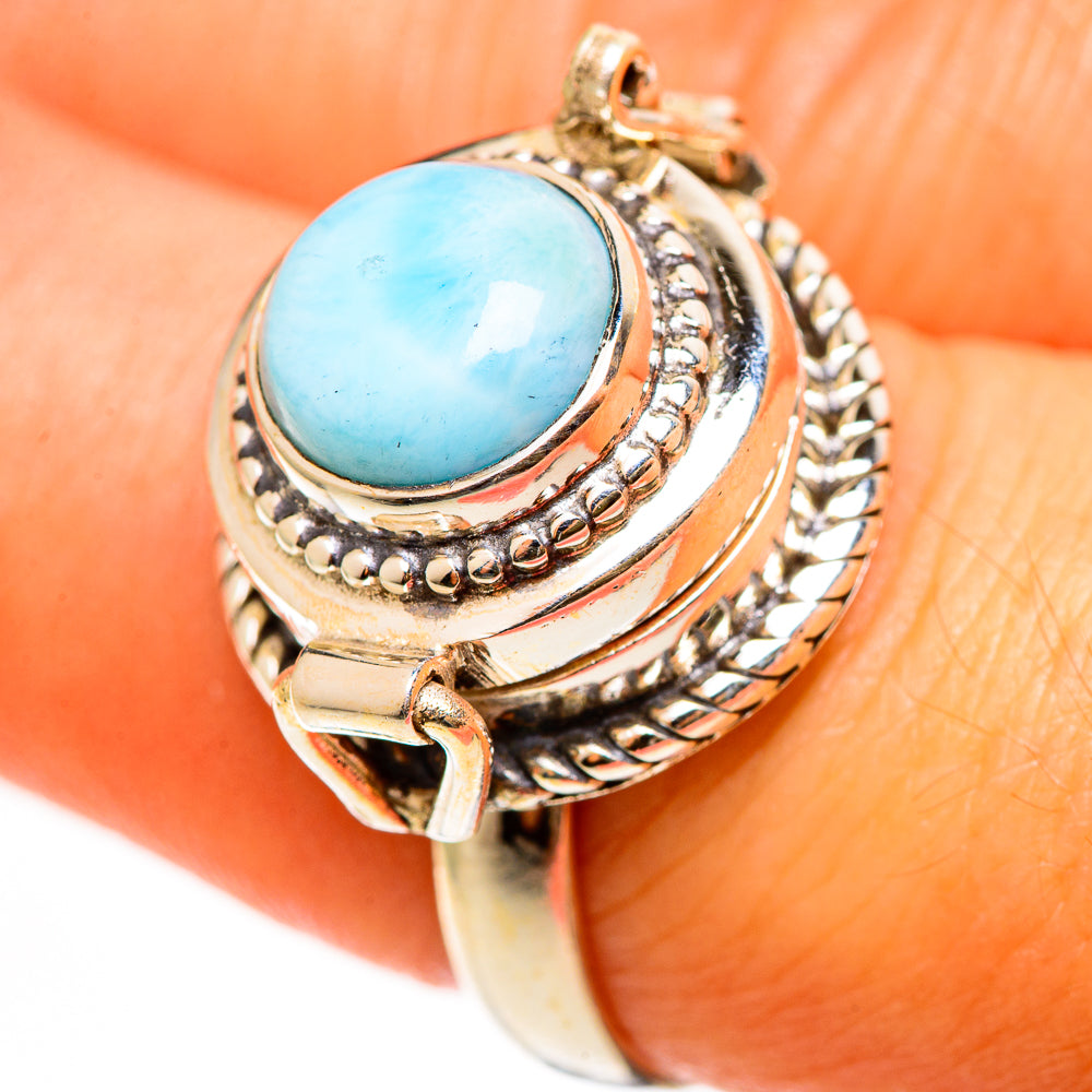Larimar Rings handcrafted by Ana Silver Co - RING112214