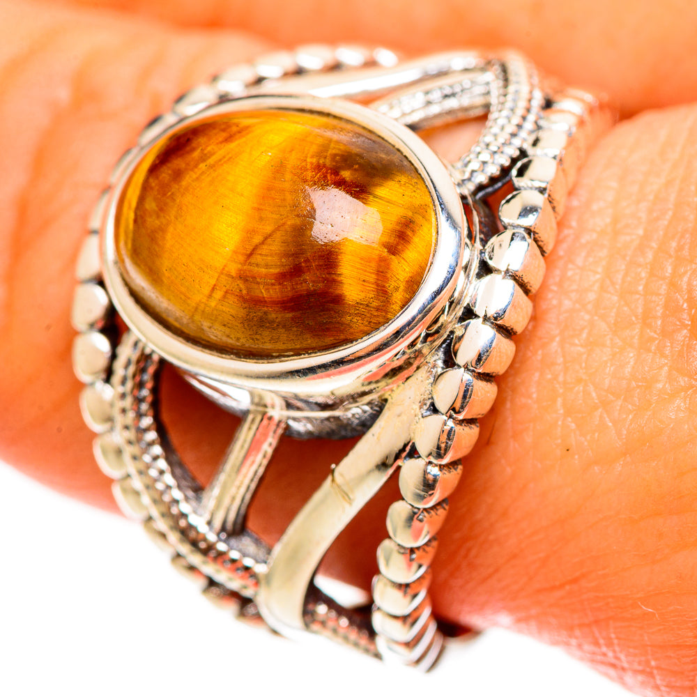Tiger Eye Rings handcrafted by Ana Silver Co - RING112220