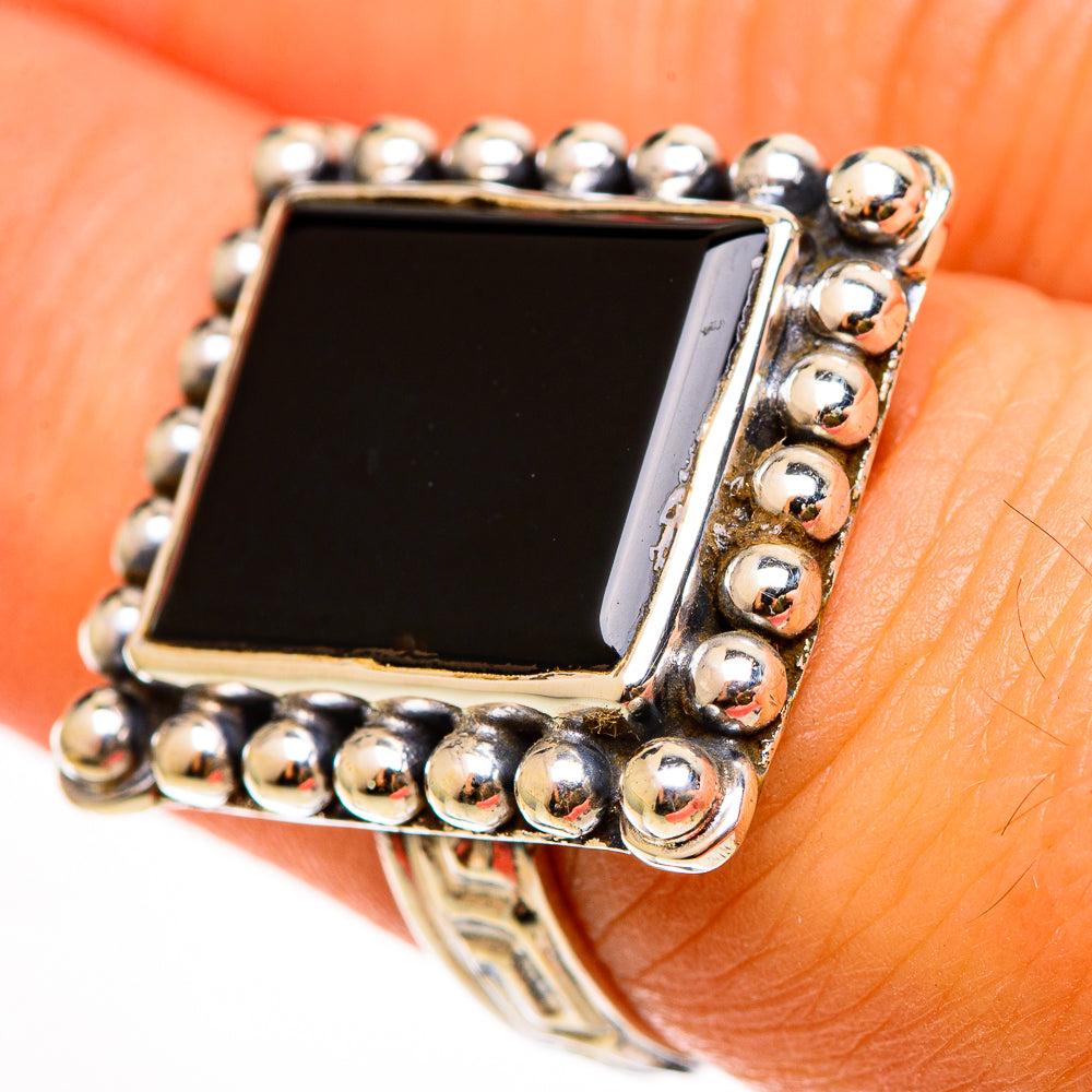 Black Onyx Rings handcrafted by Ana Silver Co - RING112229