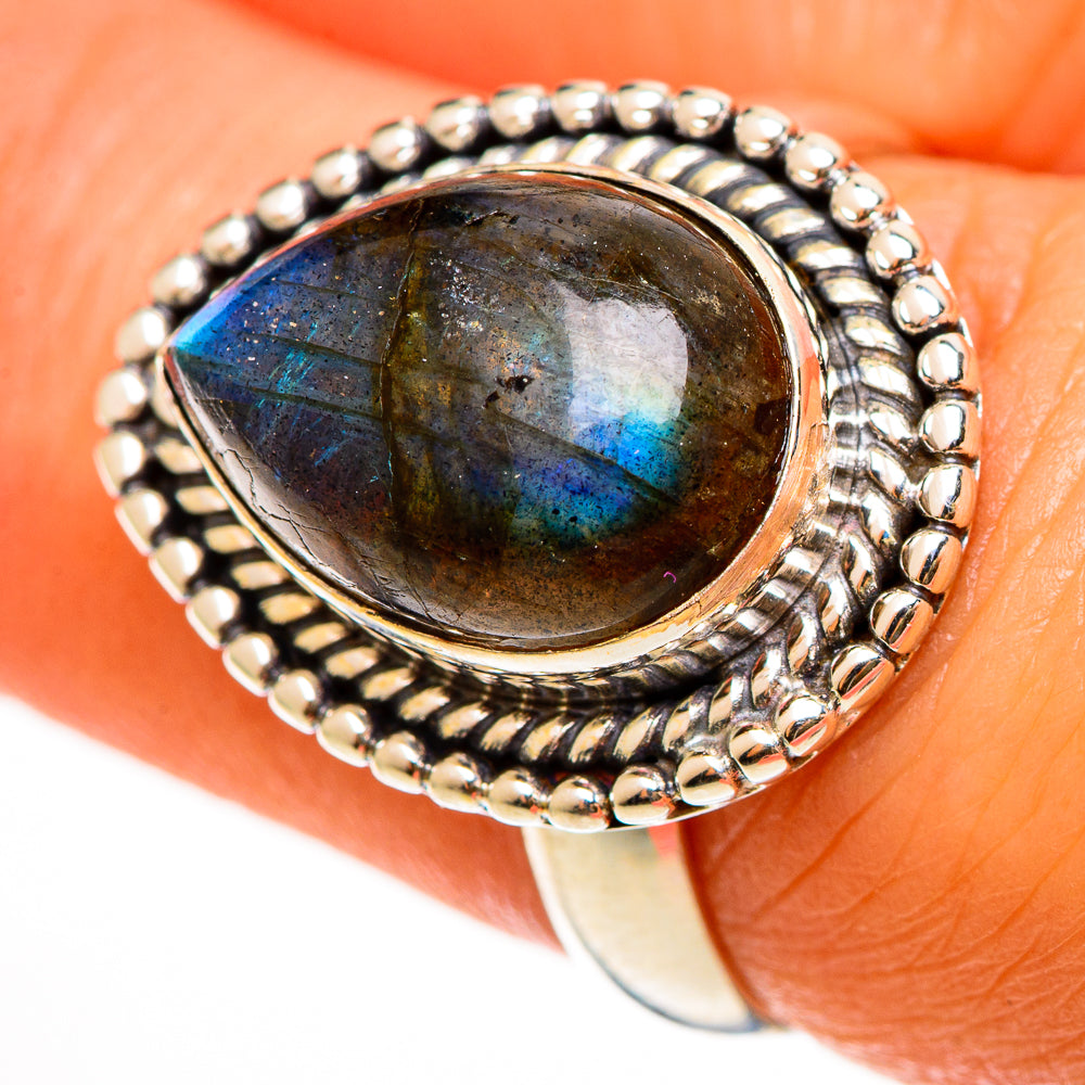 Labradorite Rings handcrafted by Ana Silver Co - RING112242