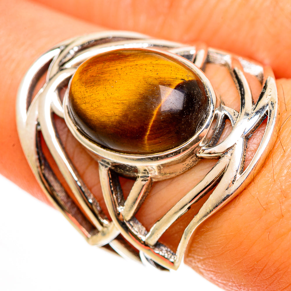 Tiger Eye Rings handcrafted by Ana Silver Co - RING112247