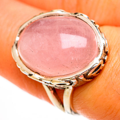 Rose Quartz Rings handcrafted by Ana Silver Co - RING112249