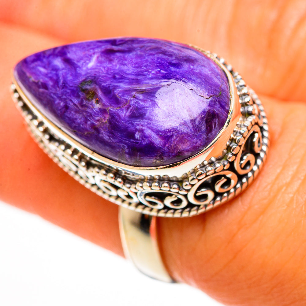 Charoite Rings handcrafted by Ana Silver Co - RING112254