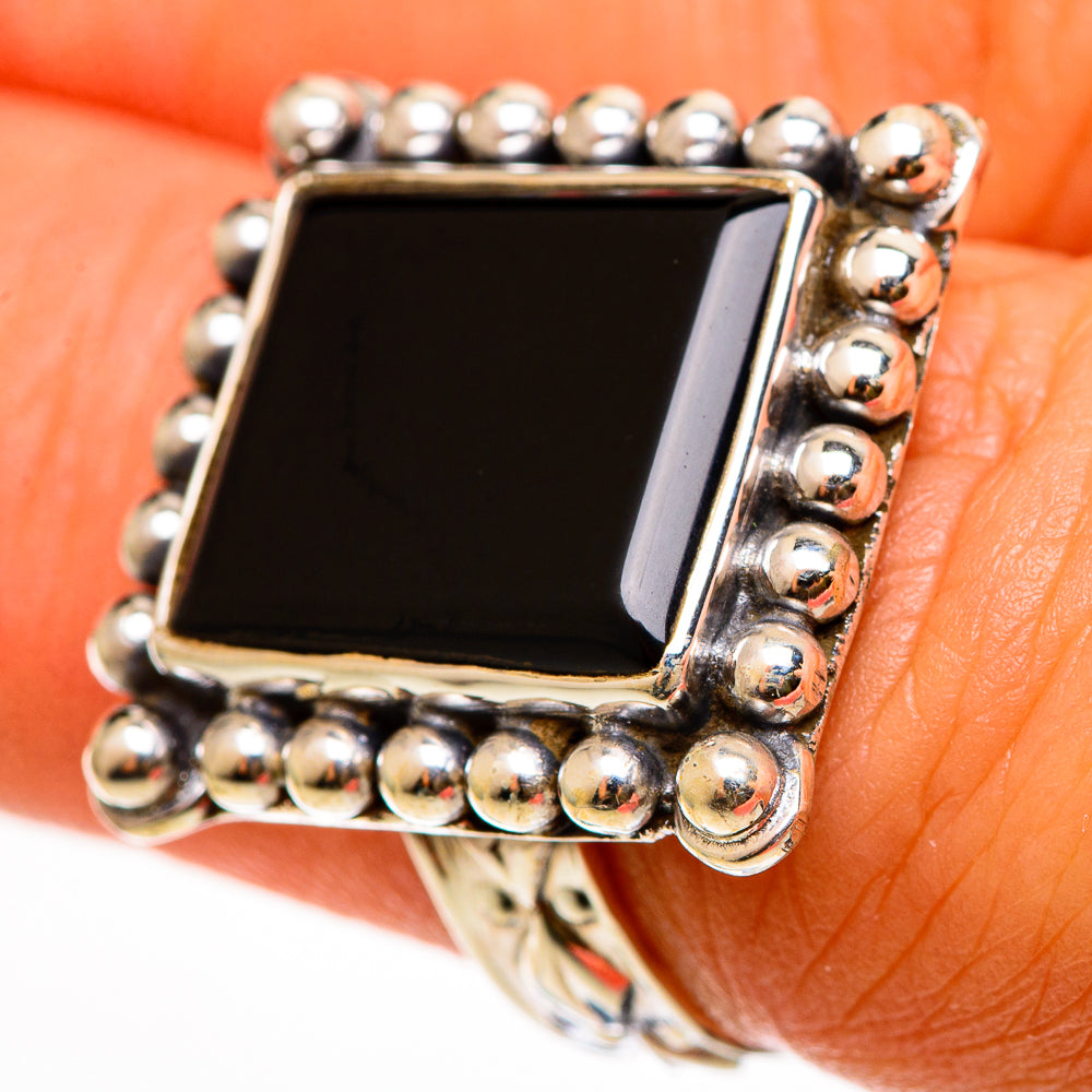 Black Onyx Rings handcrafted by Ana Silver Co - RING112256