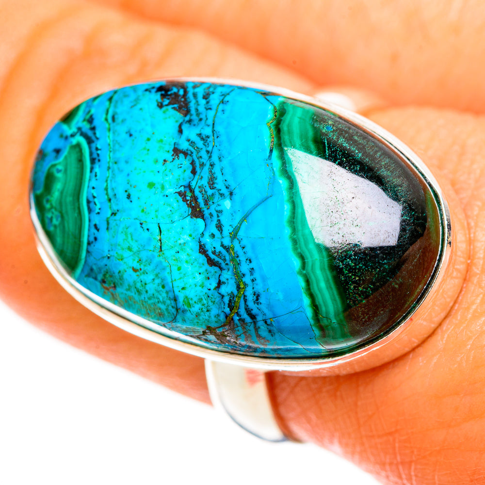 Malachite In Chrysocolla Rings handcrafted by Ana Silver Co - RING112260
