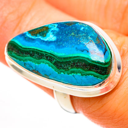 Malachite In Chrysocolla Rings handcrafted by Ana Silver Co - RING112262