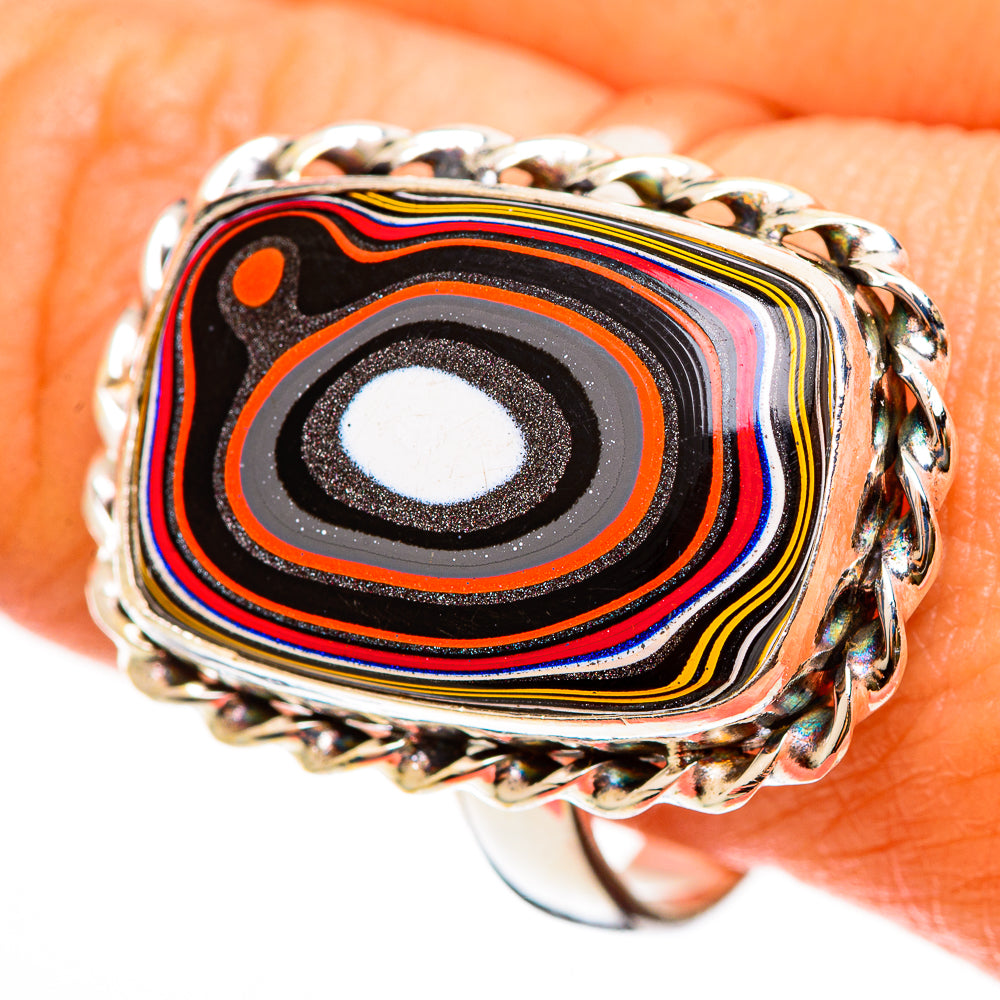 Fordite Rings handcrafted by Ana Silver Co - RING112263