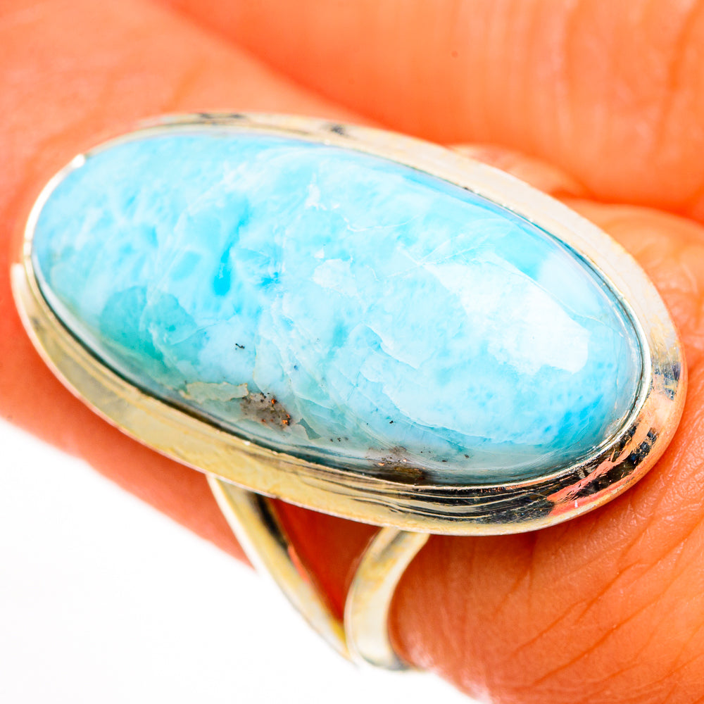 Larimar Rings handcrafted by Ana Silver Co - RING112268