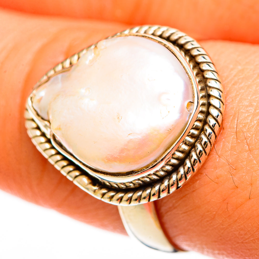 Mother Of Pearl Rings handcrafted by Ana Silver Co - RING112285
