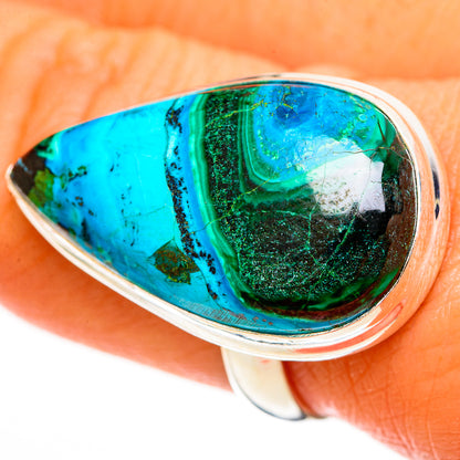 Malachite In Chrysocolla Rings handcrafted by Ana Silver Co - RING112291