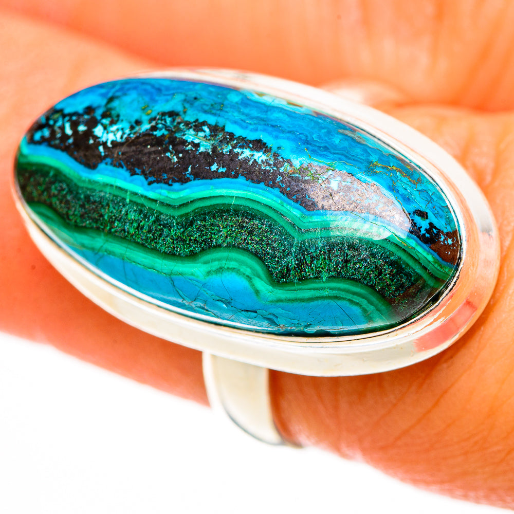 Malachite In Chrysocolla Rings handcrafted by Ana Silver Co - RING112292