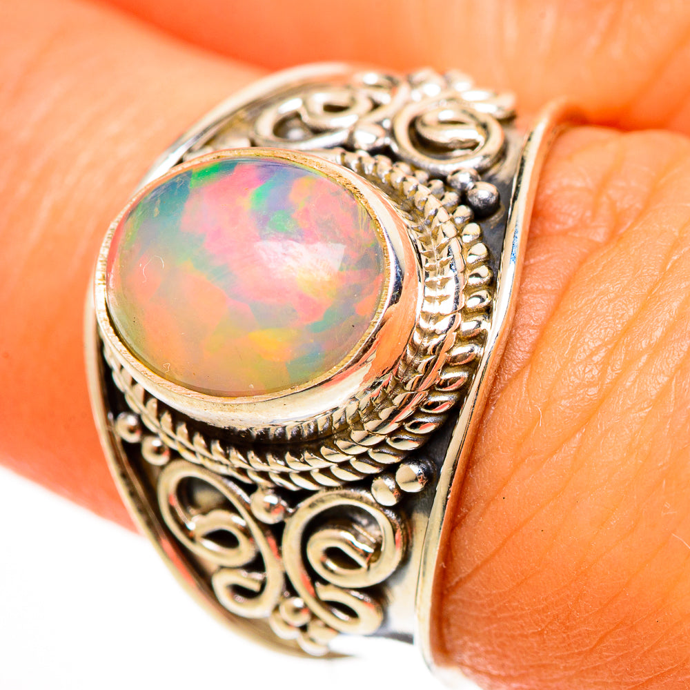 Ethiopian Opal Rings handcrafted by Ana Silver Co - RING112295