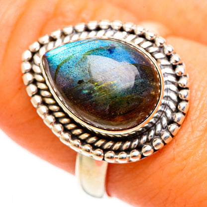 Labradorite Rings handcrafted by Ana Silver Co - RING112296
