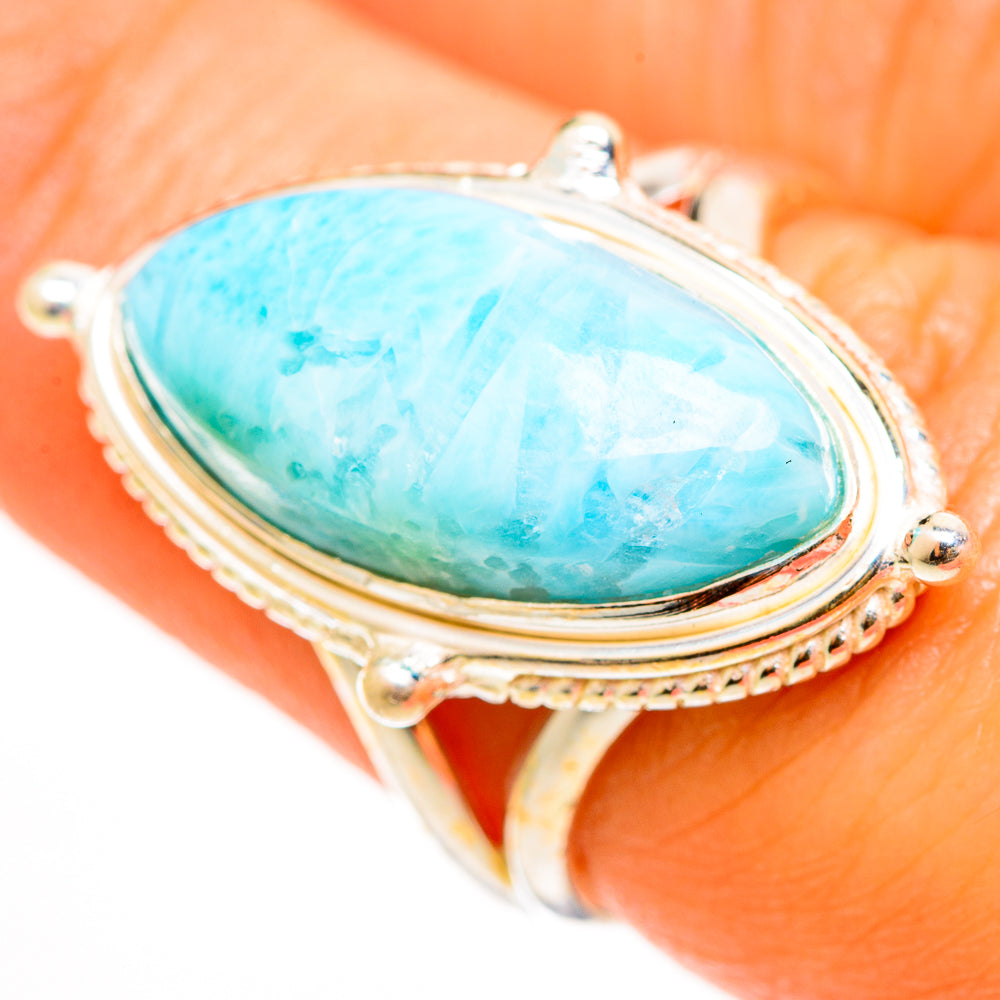 Larimar Rings handcrafted by Ana Silver Co - RING112297