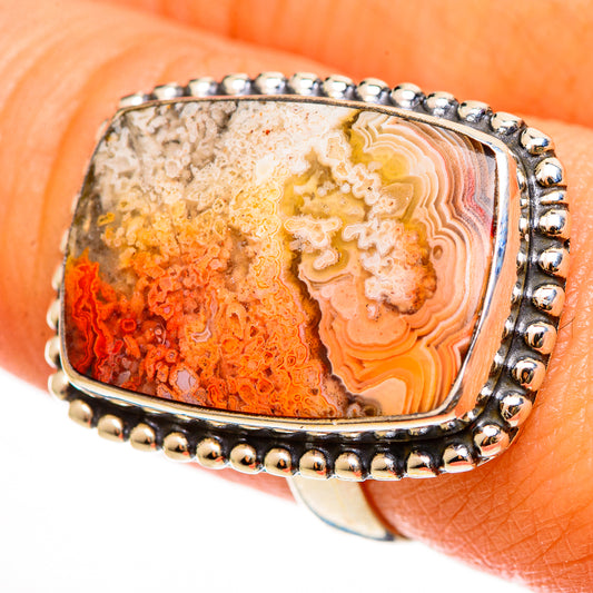 Crazy Lace Agate Rings handcrafted by Ana Silver Co - RING112305