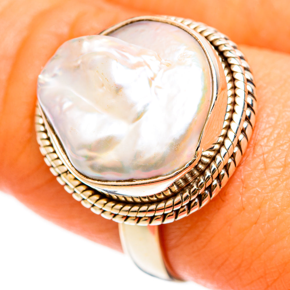 Mother Of Pearl Rings handcrafted by Ana Silver Co - RING112312