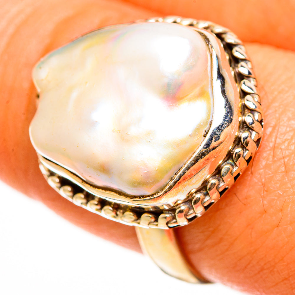Mother Of Pearl Rings handcrafted by Ana Silver Co - RING112314
