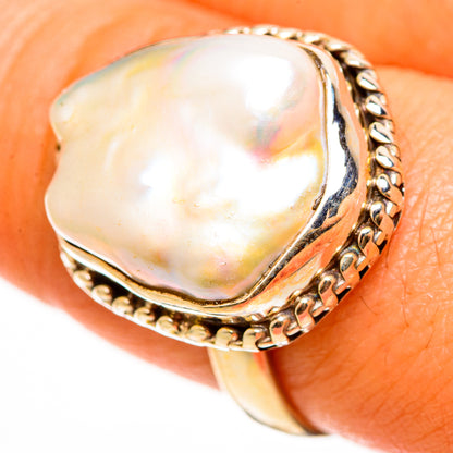 Mother Of Pearl Rings handcrafted by Ana Silver Co - RING112314