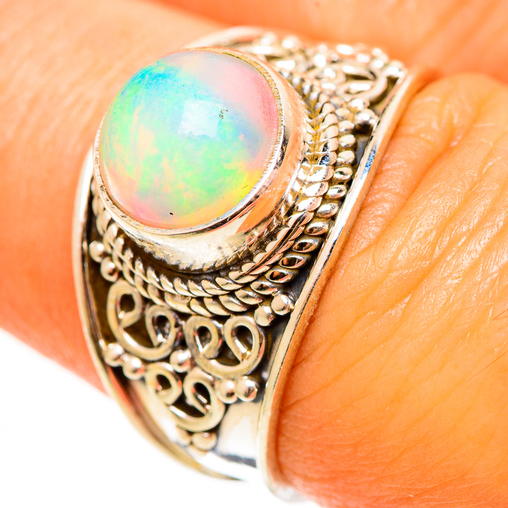Ethiopian Opal Rings handcrafted by Ana Silver Co - RING112322