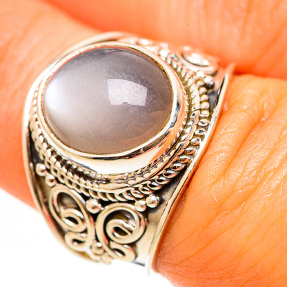Peach Moonstone Rings handcrafted by Ana Silver Co - RING112331