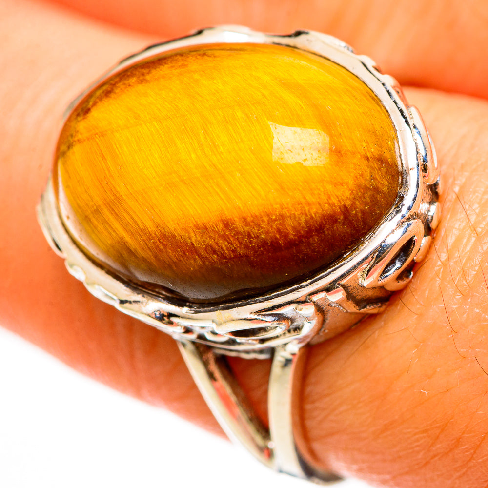 Tiger Eye Rings handcrafted by Ana Silver Co - RING112332