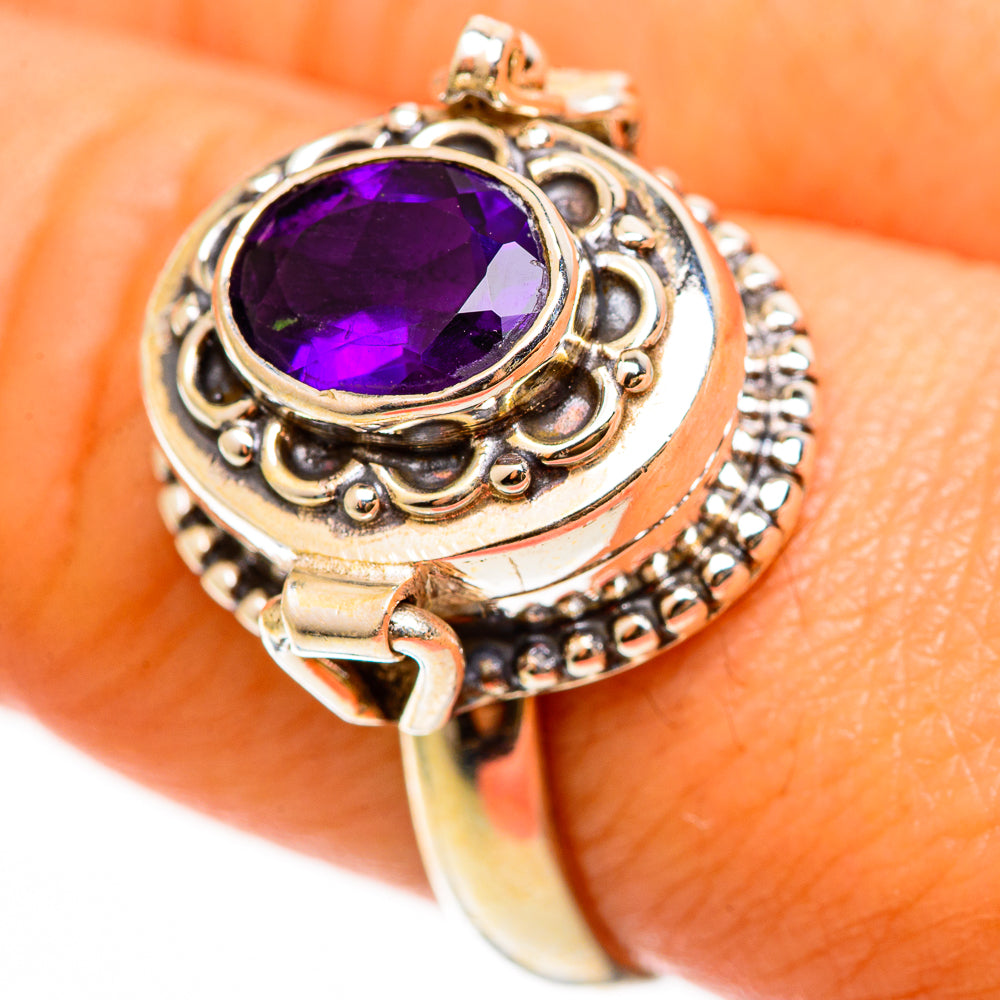 Brazilian Amethyst Rings handcrafted by Ana Silver Co - RING112338