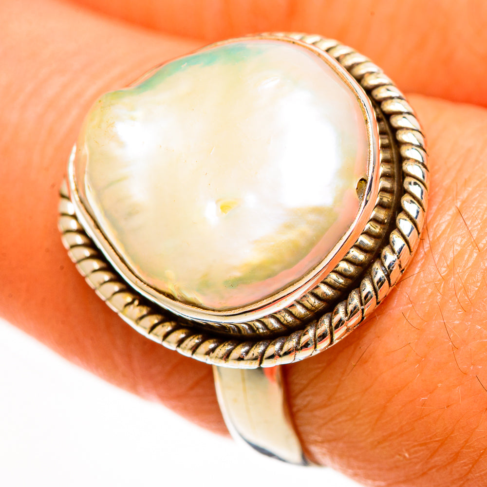 Mother Of Pearl Rings handcrafted by Ana Silver Co - RING112340