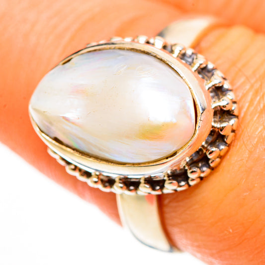 Cultured Pearl Rings handcrafted by Ana Silver Co - RING112342