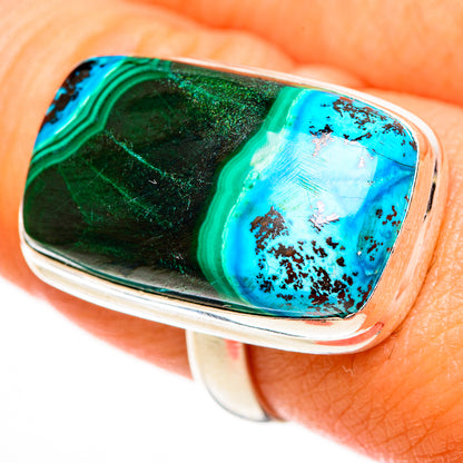 Malachite In Chrysocolla Rings handcrafted by Ana Silver Co - RING112343