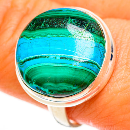 Malachite In Chrysocolla Rings handcrafted by Ana Silver Co - RING112344