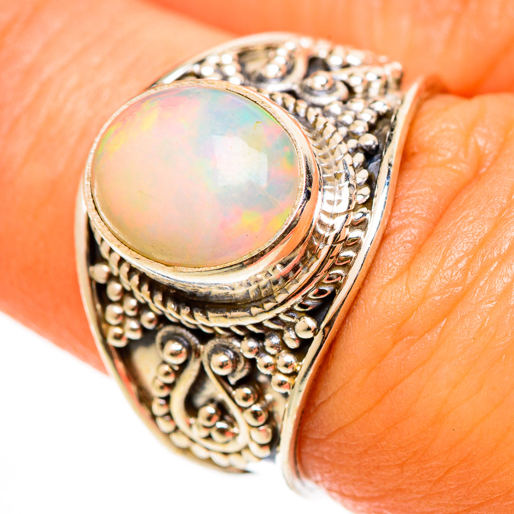 Ethiopian Opal Rings handcrafted by Ana Silver Co - RING112349