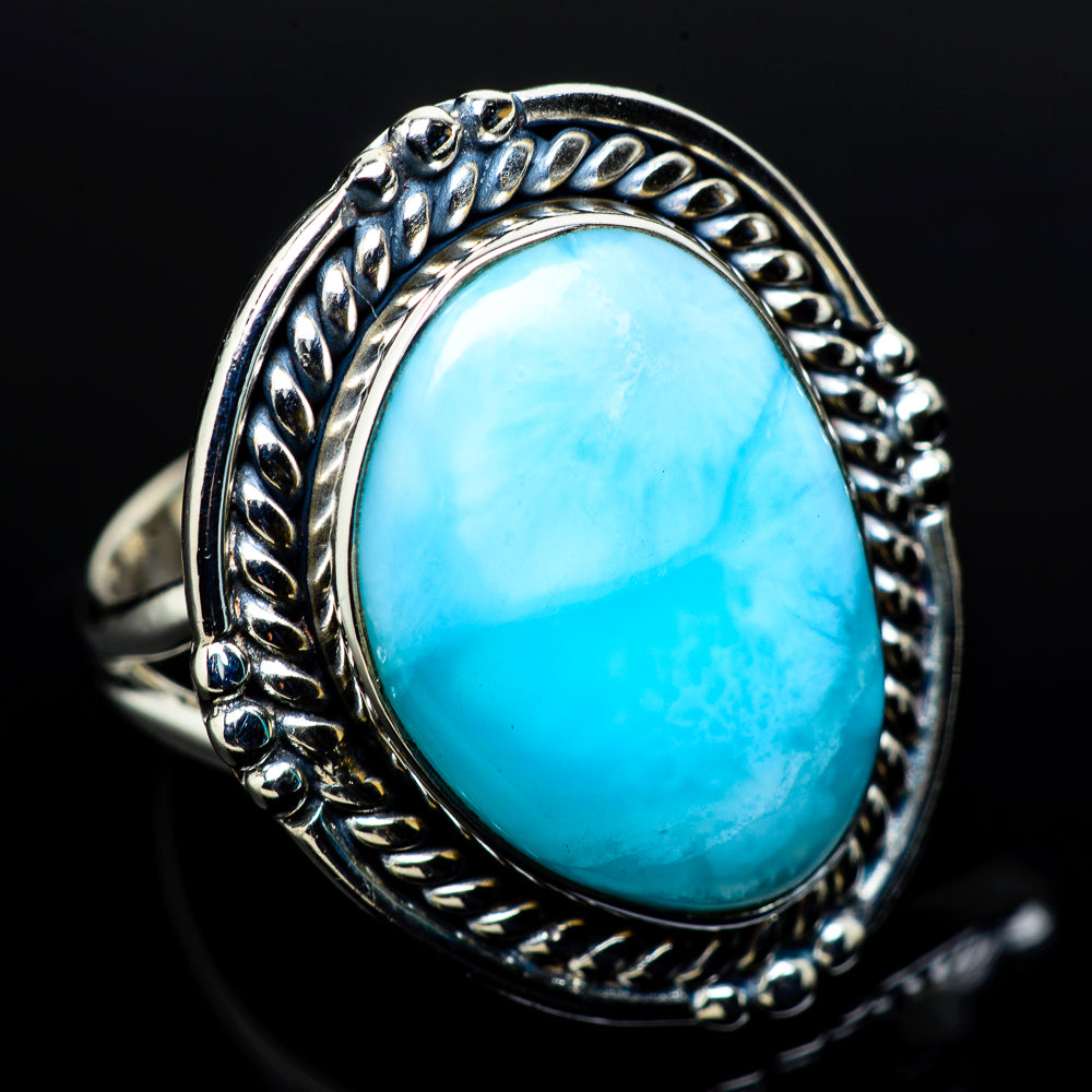 Larimar Rings handcrafted by Ana Silver Co - RING11235
