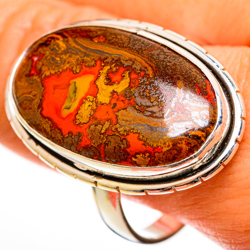 Moroccan Agate Rings handcrafted by Ana Silver Co - RING112364