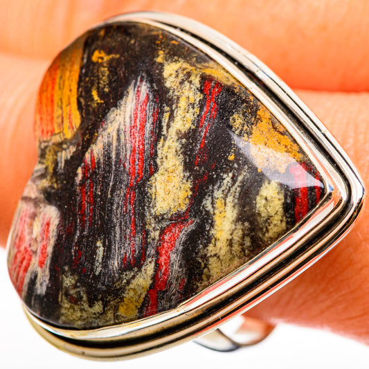 Brecciated Red Jasper Rings handcrafted by Ana Silver Co - RING112365