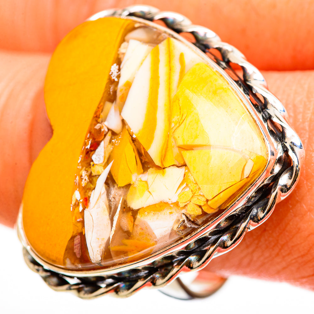 Brecciated Mookaite Rings handcrafted by Ana Silver Co - RING112368