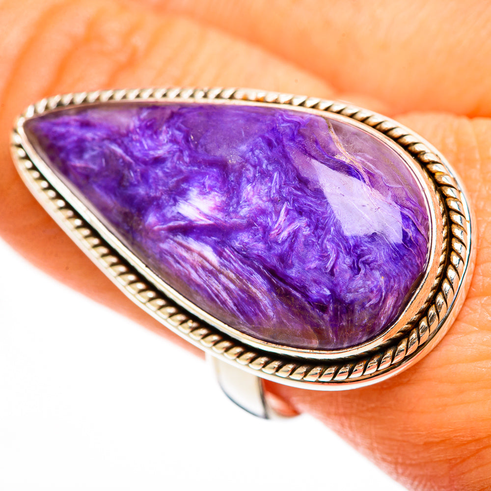 Charoite Rings handcrafted by Ana Silver Co - RING112374