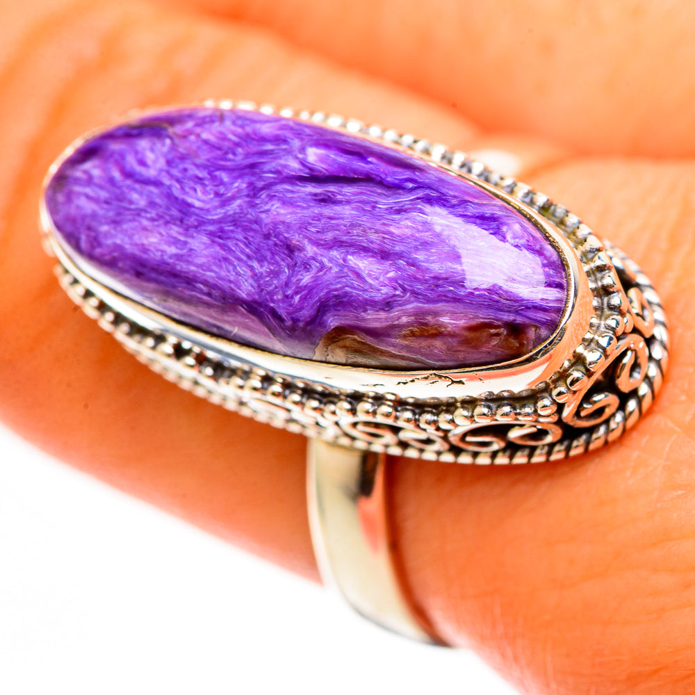 Charoite Rings handcrafted by Ana Silver Co - RING112382