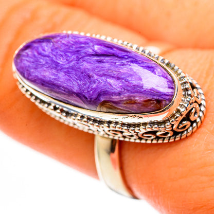 Charoite Rings handcrafted by Ana Silver Co - RING112382